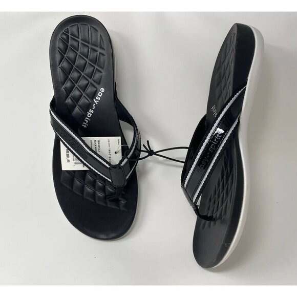 Easy Spirit Shoes - NWT Easy Spirit Sealoft Womens Flip-Flops Sz. 5M Black/White Sea Loft 3